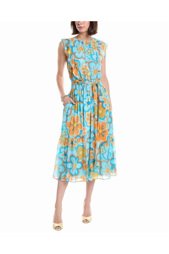 womens Elle Sleeveless Maxi Dress, s, Blue