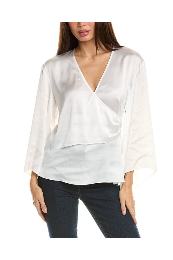 womens Emelia Blouse, XS, White