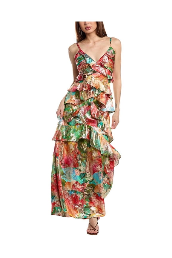 womens Harlen Gown, 8, Orange