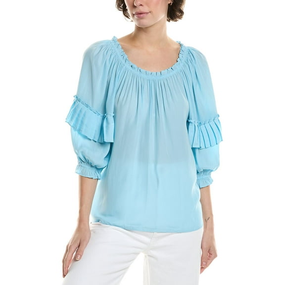 Ramy Brook womens  Jiya Top, m, Blue