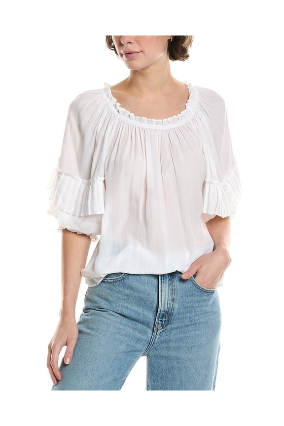 womens  Jiya Top, s, White