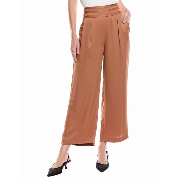 Ramy Brook womens Joss Cropped Pant, 8, Brown
