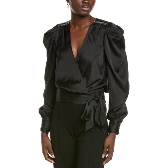 Ramy Brook womens  Mammie Blouse, xs, Black