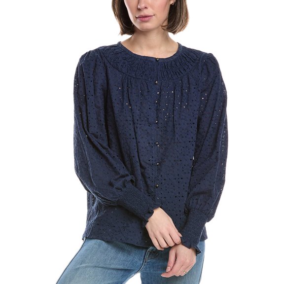 Ramy Brook womens  Rossi Blouse, xs, Blue