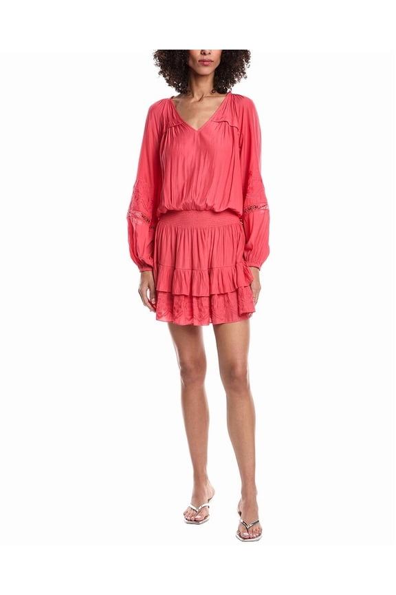 womens Sabina Midi Dress, l, Pink