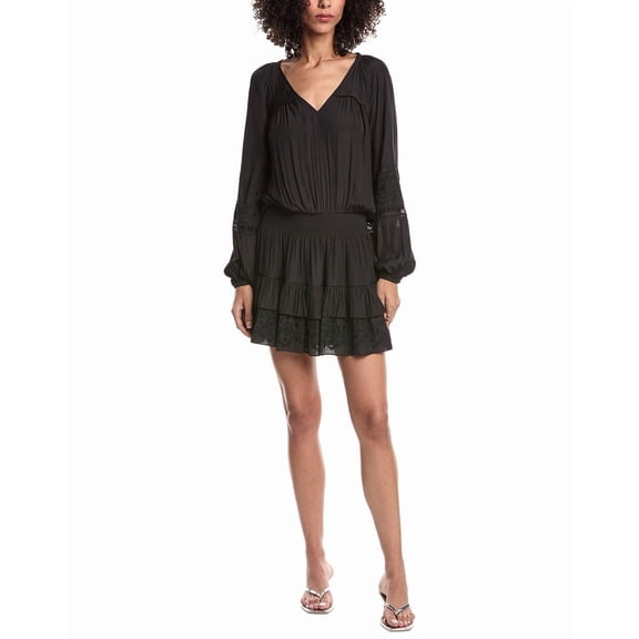 Ramy Brook womens  Sabina Midi Dress, xs, Black
