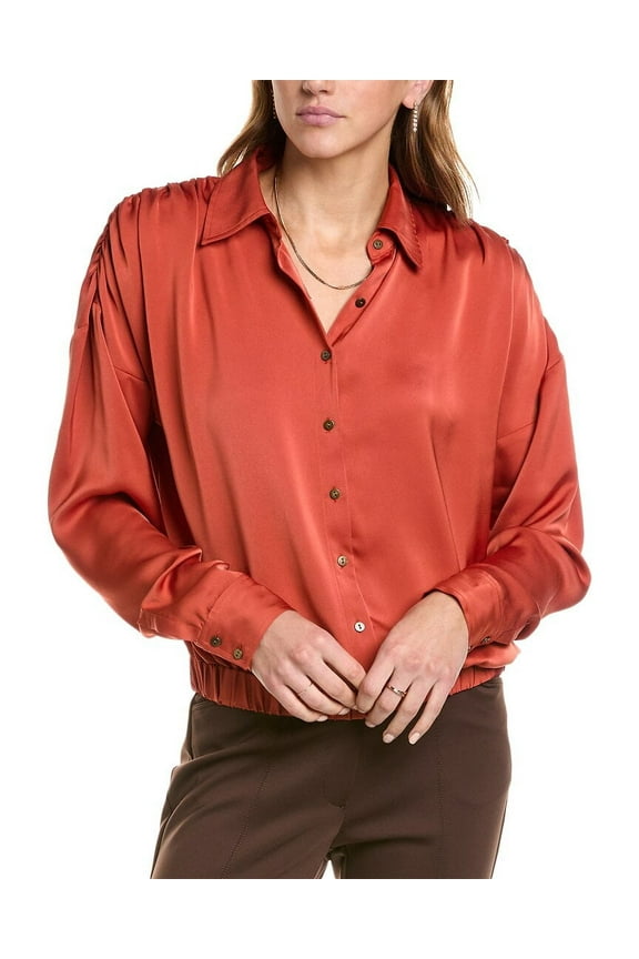 womens Sofia Blouse, XXS, Orange