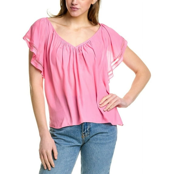 Ramy Brook womens Winston Top, XL, Pink