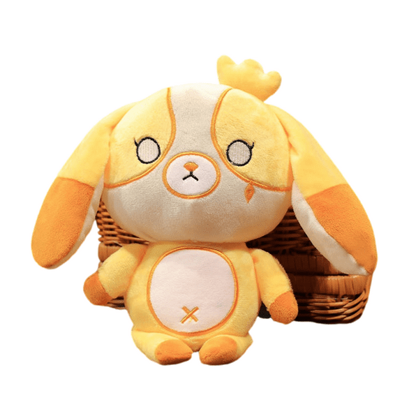 Ran-Boo Fun-neh Teddy Bear Plush Toy, Soft Plush Doll Pillow, Kawaii Teddy Bear Plush Doll, Suitable for Home Decoration, Great Gift for Children Birthday Present (Yellow Bunny)