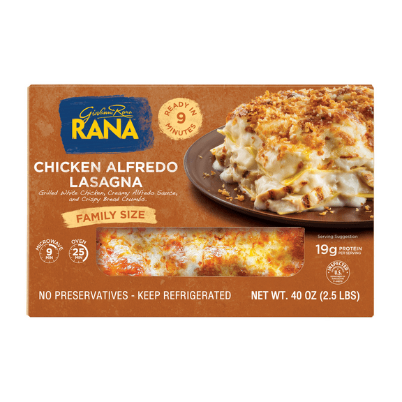 Rana Chicken Alfredo Lasagna, Family Size, 40oz, Refrigerated, Refer to Packaging for Allergens