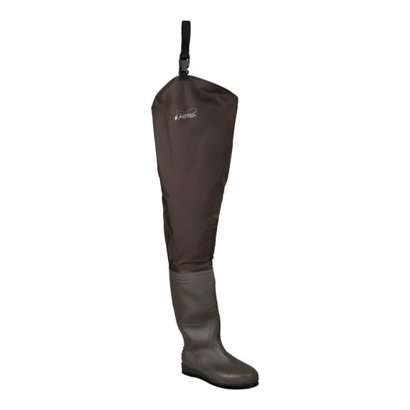 Frogg Toggs Rana II Bootfoot Hip Waders for Men, PVC Waders for Fishing, Felt, Brown, Size 13