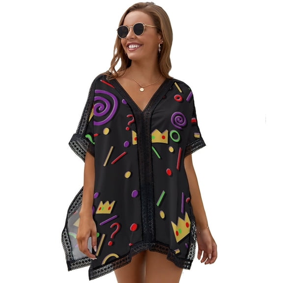 Ranboo Pattern Women's Swimsuit Coverup Summer Beach Cover Up Bathing Suit Dress