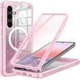 thumbnail image 1 of Rancase for Samsung Galaxy S24 Plus Case Glitter,Compatible with MagSafe[Built-in Screen Protector+Camera Lens Protector] Full Body Shockproof Protective Bling Phone Case for S24+ Plus,Baby Pink, 1 of 7