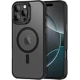 thumbnail image 1 of Rancase for iPhone 16 Pro Case 6.3" (2024), [Military Grade Drop Protection] [Compatible with MagSafe] Shockproof Slim Translucent Matte Anti-Slip Women Girls Men Phone Cover, Black, 1 of 6
