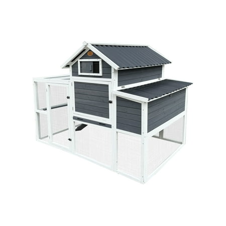 KennelMaster Ranch Coop with Run, 73.3" x 40" x 58", Spacious and Elevated Chicken Coop
