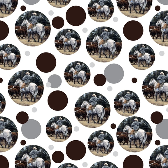Ranch Cowboy Cattle Drive Roundup Premium Gift Wrap Wrapping Paper Roll