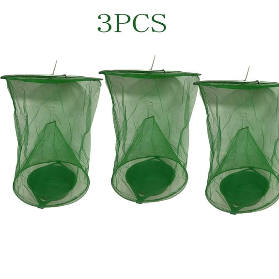 Ranch Fly Trap with Bait Tray, Reusable Fly Traps Fly Catcher Cage for Indoor or Outdoor Family Farms, ood Bait Flay Catcher for Outdoor,Family Farms,Park,Restaurants
