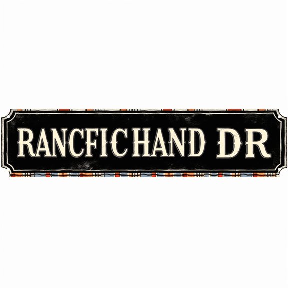 Ranch Hand Drive Metal Sign 16*4 Inches "RANCFICHAND DR (Ranch Hand)" Farm Rural Decor