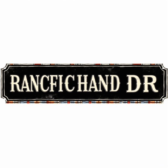 Ranch Hand Drive Metal Sign 16*4 Inches "RANCFICHAND DR (Ranch Hand)" Farm Rural Decor