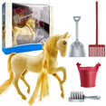 thumbnail image 1 of Ranch Horse Toy Set with Comb for Kids, Simulation Grooming Pet Playset with 4 Tools, Preschool Learning Toy for Girls Boys Ages 3+(Yellow), 1 of 6