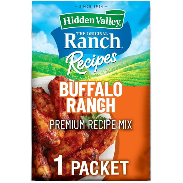 Ranch Recipes Buffalo Ranch Premium Recipe Mix, Red Chili Pepper with a