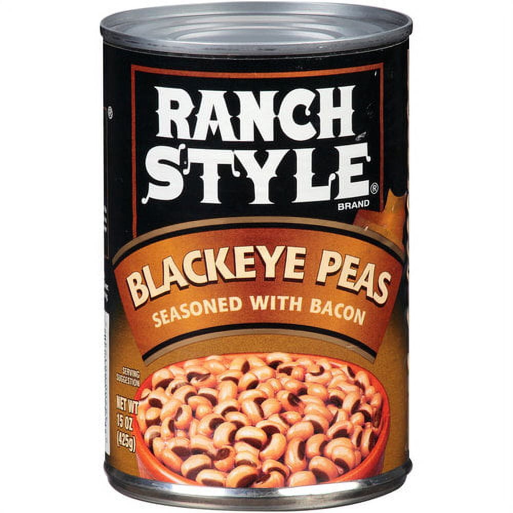 Ranch Style Blackeye Peas Seasoned with Bacon 15 oz