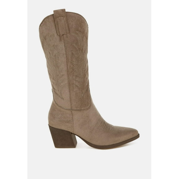 Rancher Microfiber Long Cowboy Boots