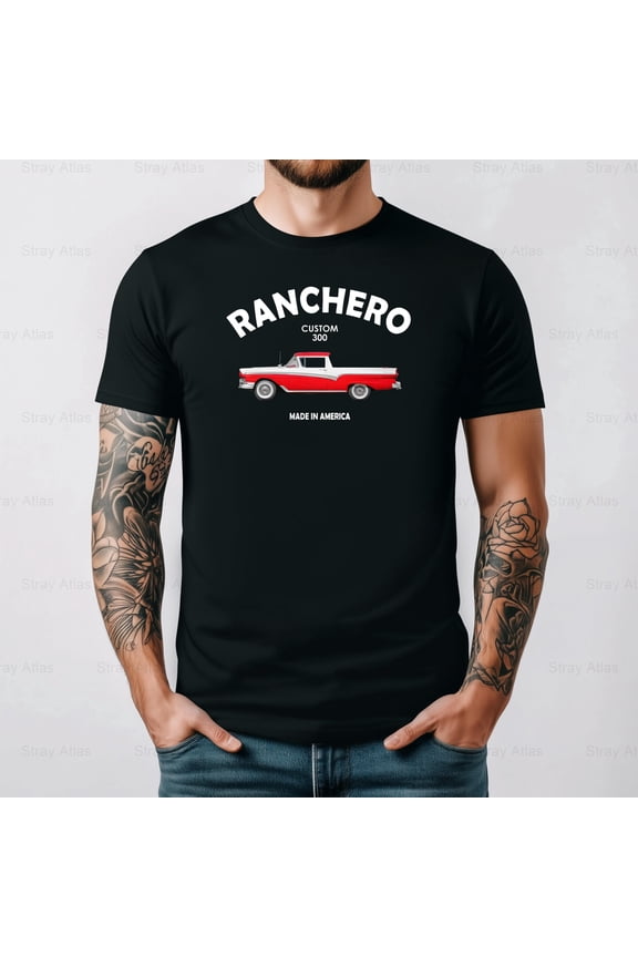 Ranchero Fifty Seven Automotive Graphic Retro Classic Car Unisex T-Shirt up to 5XL