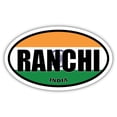 thumbnail image 1 of Ranchi India Flag Oval Decal Vinyl Bumper Sticker 3x5 inches, 1 of 3