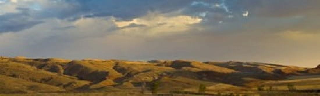 Ranchland in late afternoon Wyoming USA Canvas Art - Panoramic Images (15 x 5)