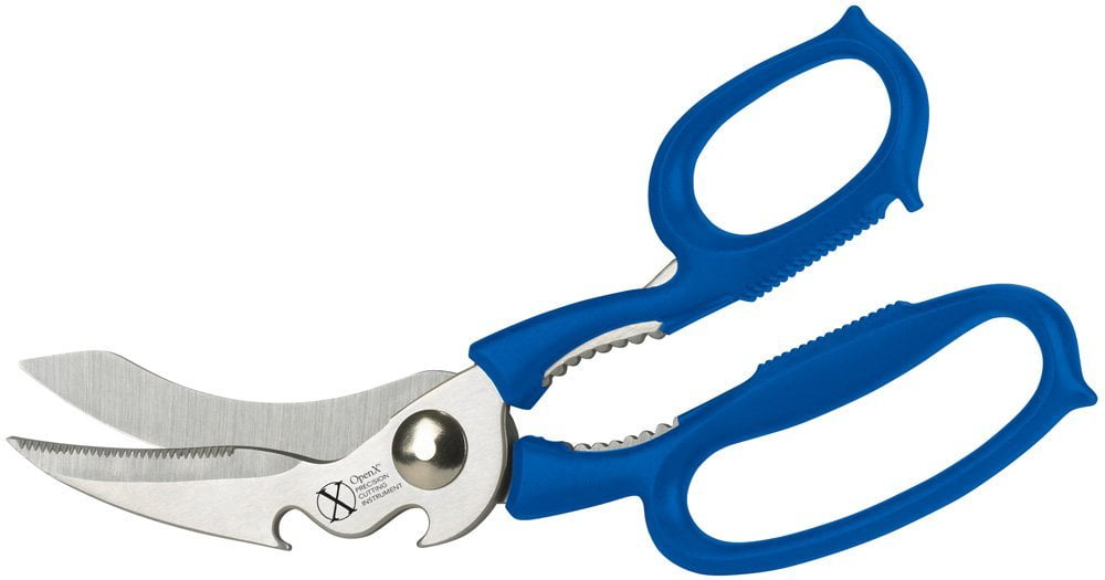 6 French European Duckbill Scissors Blue - 660251128160