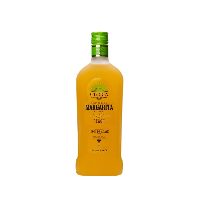 Rancho La Gloria, Peach Margarita Wine Cocktail, 13.9% ABV, 1.5L Glass Bottle, 10-150ml Servings