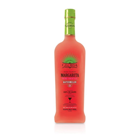 Rancho La Gloria Watermelon Margarita Wine Cocktail, 13.9% ABV, 750ml Glass Bottle, 5-150ml Servings