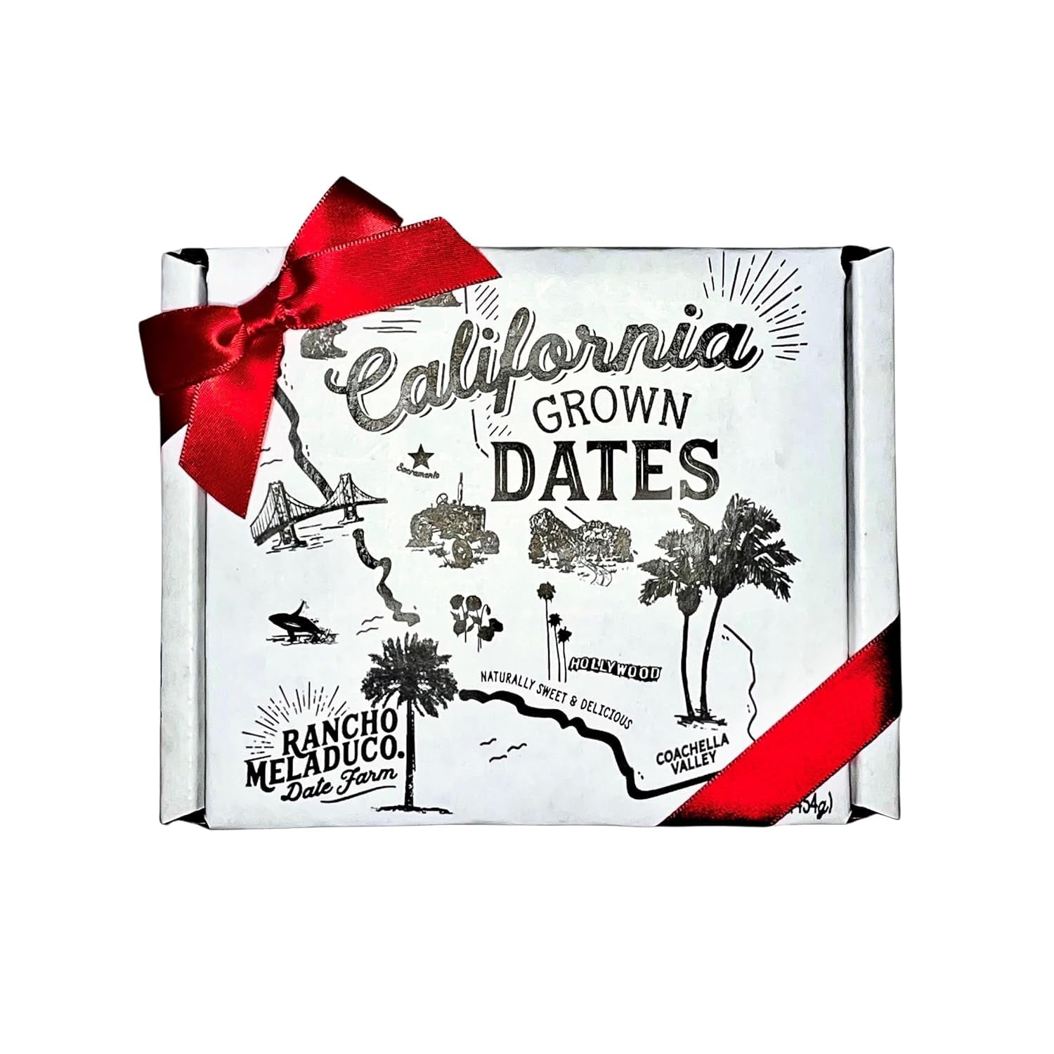 Rancho Meladuco Date Farm Organic Medjool Dates, Whole Un-Pitted, 1 lb. Box