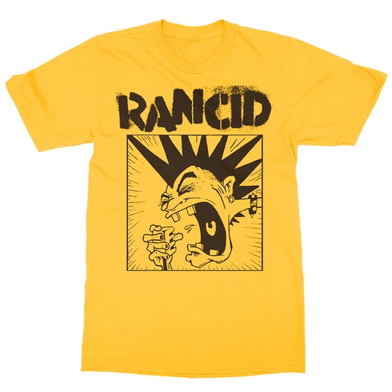 Rancid Men's Screaming Mohawk T-Shirt Yellow L