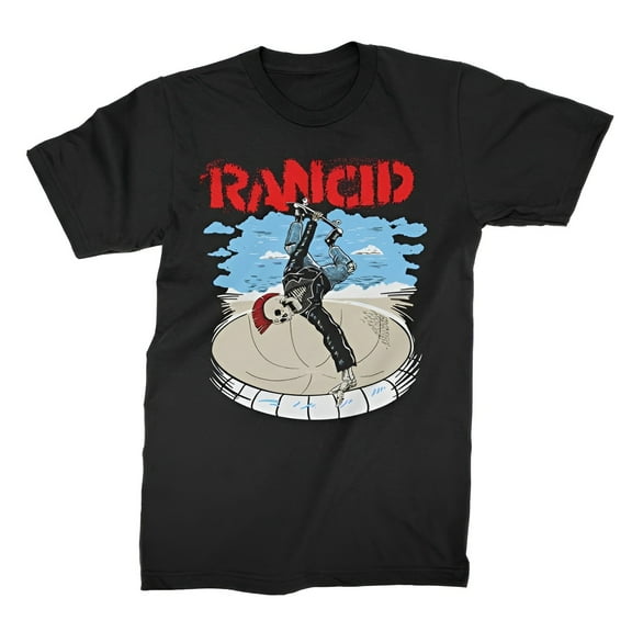 Rancid Men's Skate Skele-tim T-Shirt Black Large | Officially Licensed Merchandise