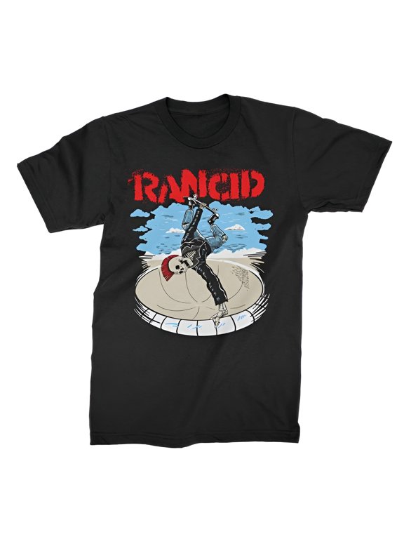 Rancid Men's Skate Skele-tim T-Shirt Black Small | Officially Licensed Merchandise