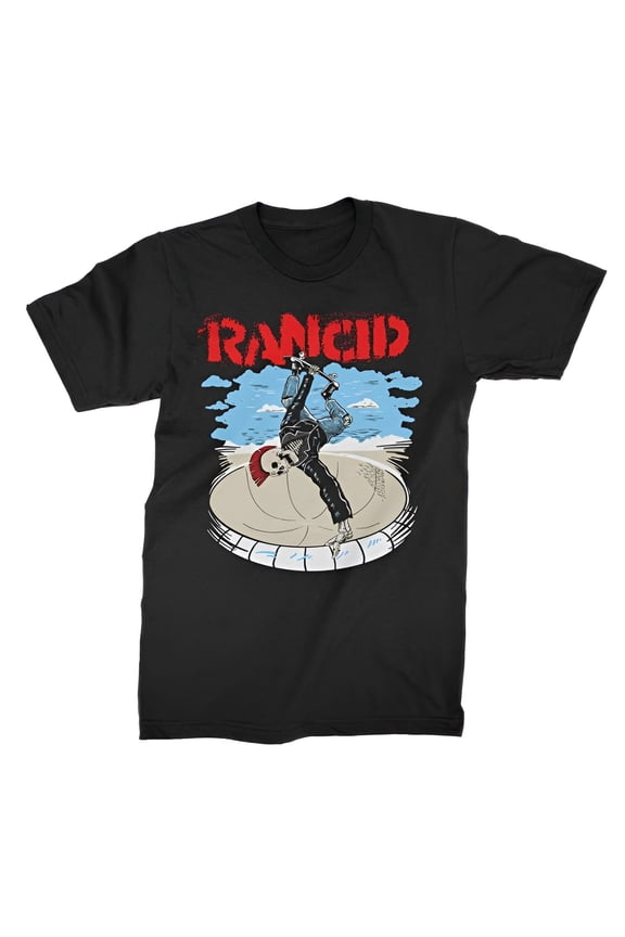 Rancid Men's Skate Skele-tim T-Shirt Black Small | Officially Licensed Merchandise