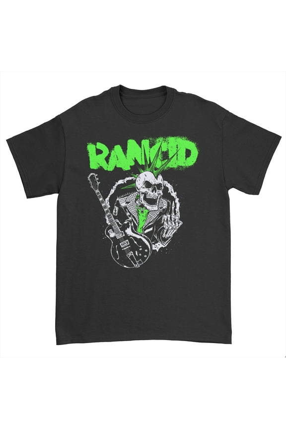 Rancid Men's Skele Guitar T-Shirt Small | Officially Licensed Merchandise