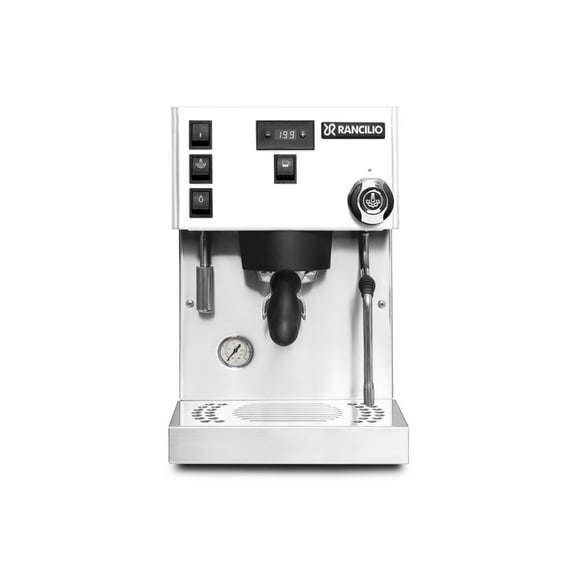 Rancilio Silvia Pro X Espresso Machine | Dual Boiler | PID Control | Shot Timer | (White)