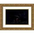 thumbnail image 1 of Rand, Larissa 32x23 Gold Ornate Wood Framed with Double Matting Museum Art Print Titled - Brown Bear In Backlight, 1 of 4