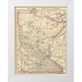 thumbnail image 1 of Rand McNally 12x14 White Modern Wood Framed Museum Art Print Titled - Minnesota - Rand McNally 1879, 1 of 4