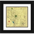 thumbnail image 1 of Rand McNally 13x12 Black Ornate Wood Framed with Double Matting Museum Art Print Titled - Texaco - Idaho, Montana, Wyoming - Rand McNally, 1 of 4