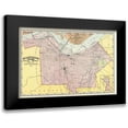 thumbnail image 1 of Rand McNally 14x11 Black Modern Framed Museum Art Print Titled - Louisville Kentucky - Rand McNally 1892, 1 of 5