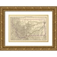 thumbnail image 1 of Rand McNally 14x11 Gold Ornate Wood Framed with Double Matting Museum Art Print Titled - Montana - Rand McNally 1879, 1 of 4