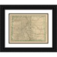 thumbnail image 1 of Rand McNally 18x14 Black Ornate Wood Framed with Double Matting Museum Art Print Titled - Colorado - Rand McNally 1879, 1 of 4