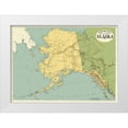 thumbnail image 1 of Rand McNally 18x14 White Modern Wood Framed Museum Art Print Titled - Alaska - Rand McNally 1897, 1 of 4