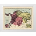 thumbnail image 1 of Rand McNally 18x14 White Modern Wood Framed Museum Art Print Titled - South America Colombia Venezuela, 1 of 4