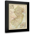 thumbnail image 1 of Rand McNally 19x24 Black Modern Framed Museum Art Print Titled - New Jersey - Rand McNally 1879, 1 of 5