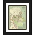thumbnail image 1 of Rand McNally 19x24 Black Ornate Wood Framed with Double Matting Museum Art Print Titled - San Francisco, South California, 1 of 4